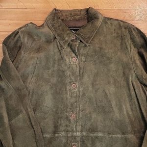 Green Suede Shirt/Jacket Size 2X